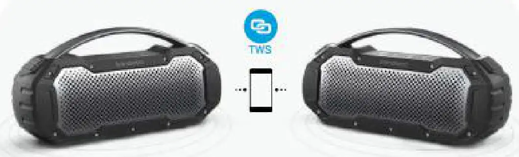 trendwoo tws portable outdoor waterproof bluetooth speaker - overview