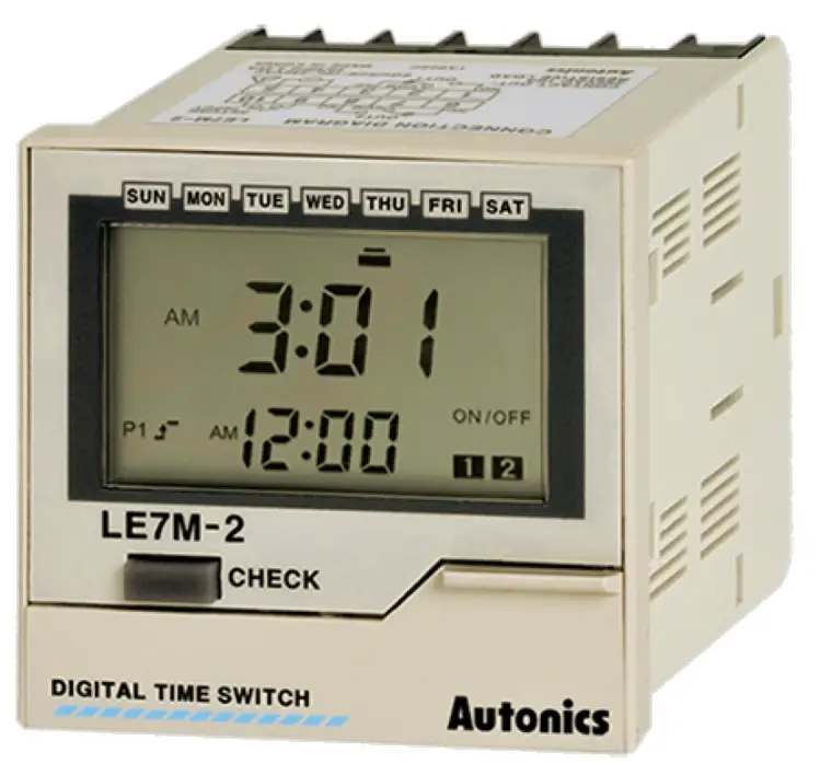 Autonics LE7M-2 Series W 72 × H 72 mm LCD Week Year Digital Timers