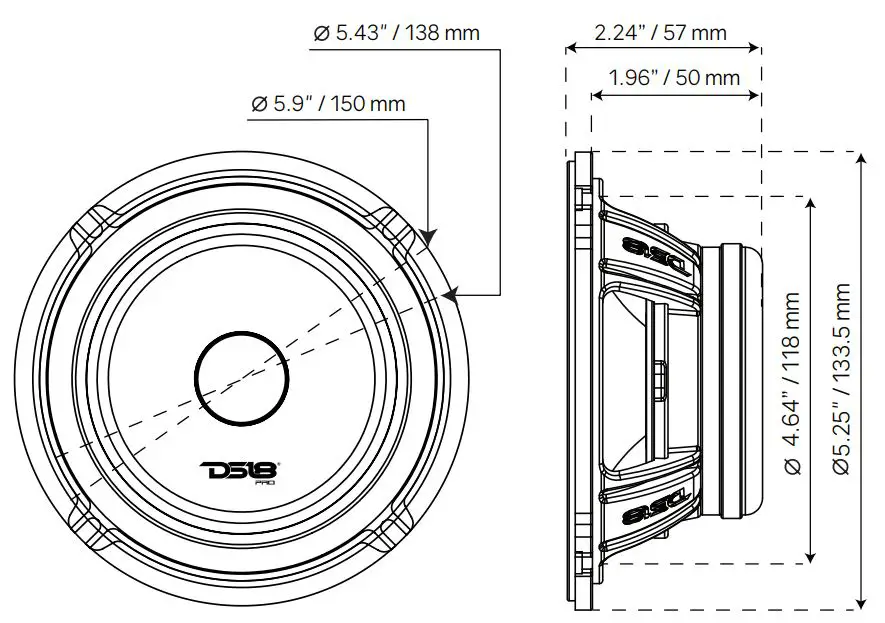 DS18 PRO-FR5NEO 5.25 Inch Full Range Loudspeaker Owner's Manual - MEASUREMENTS