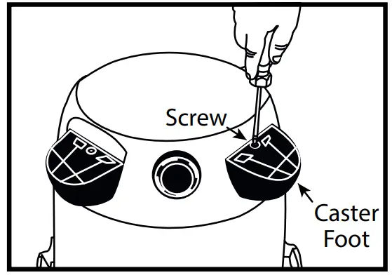 shop vac QPL 92 14RT Deluxe Wet Dry Vacuum Cleaner - side of tank