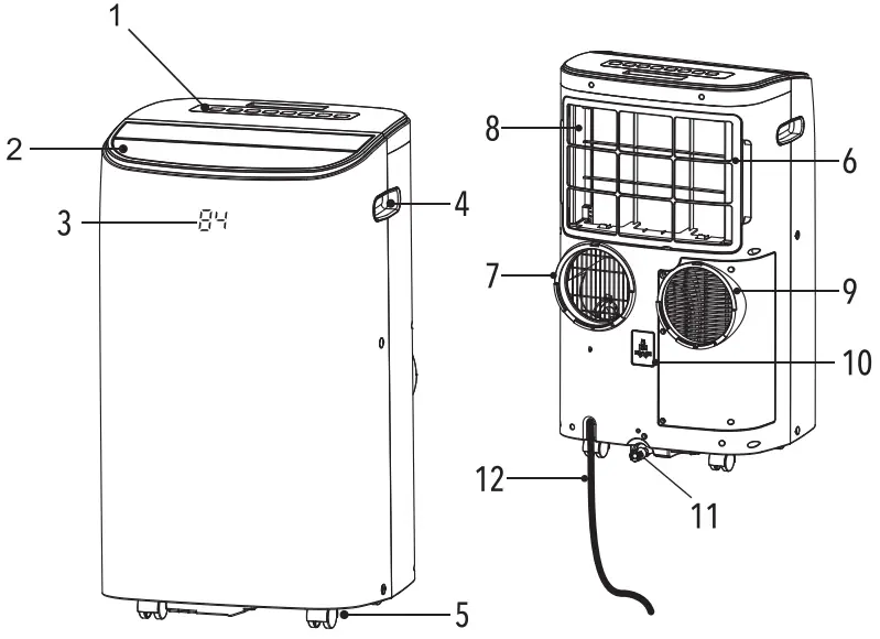 Whynter ARC 147WF Portable Air Conditioner Remote Control - FIG
