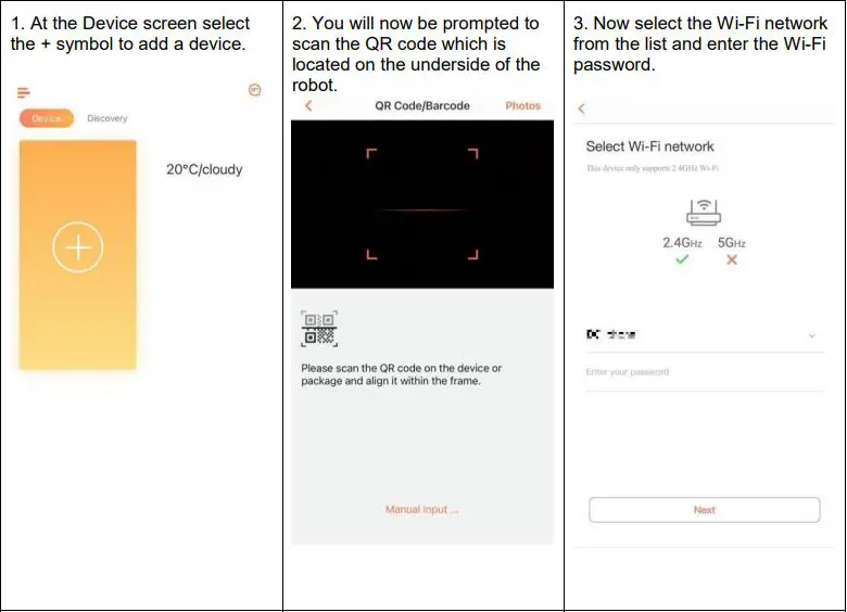 electriQ iQLEAN-CR01 Robot Vacuum Cleaner User Manual - ADD DEVICE