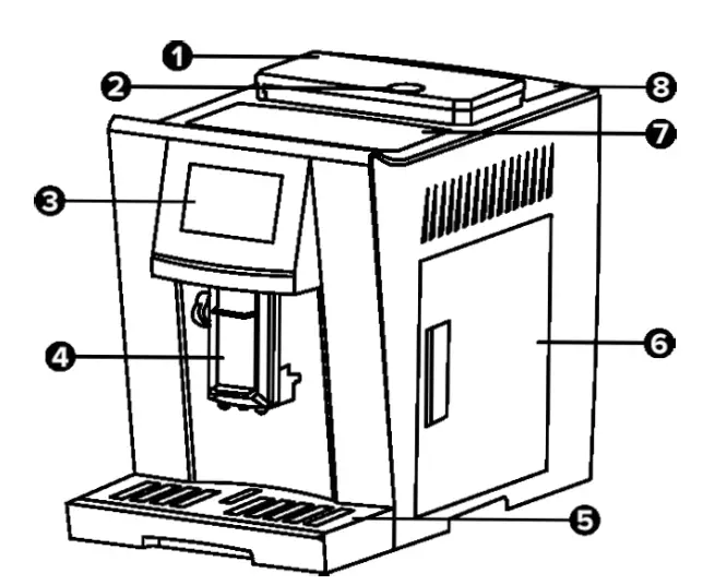teesa TSA4008 Fully Automatic Espresso Machine - Teesa 2.
