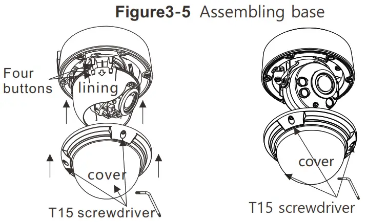 HIKVISION AN IPV xUAR Series Vandal Dome Network Camera - Assembling base