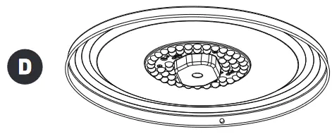 artika Knox 13 13FM-KN-WT10TE10-J LED Ceiling Light Fixture - Base