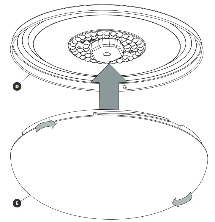 artika Knox 13 13FM-KN-WT10TE10-J LED Ceiling Light Fixture - DIFFUSER 2