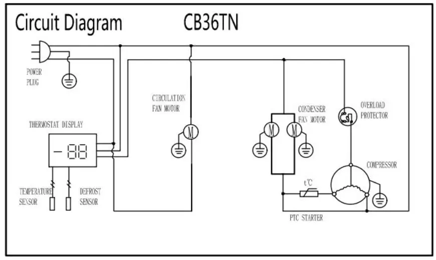 Berg CB36TN Refrigerated Chef Base - Circuit