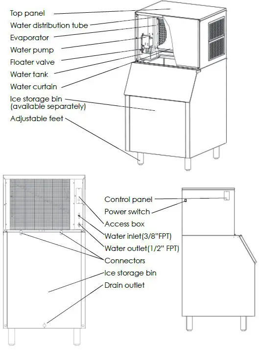 MAXX-ICE-MIM452-Freestanding-Modular-Ice-Maker-FIG-1