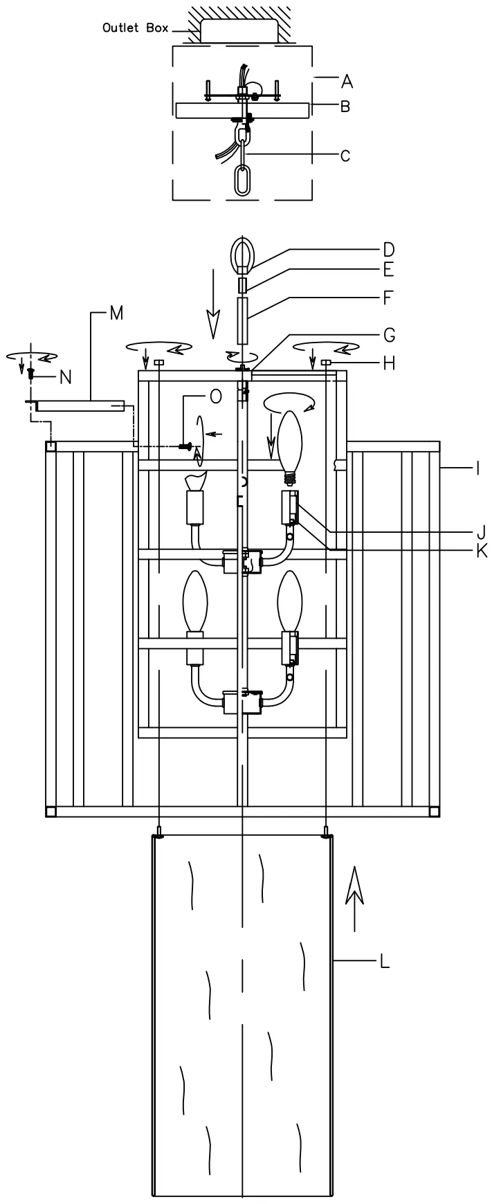 CRYSTORAMA 9597 LG Hulton Hanging Pendant Lighting - FIG