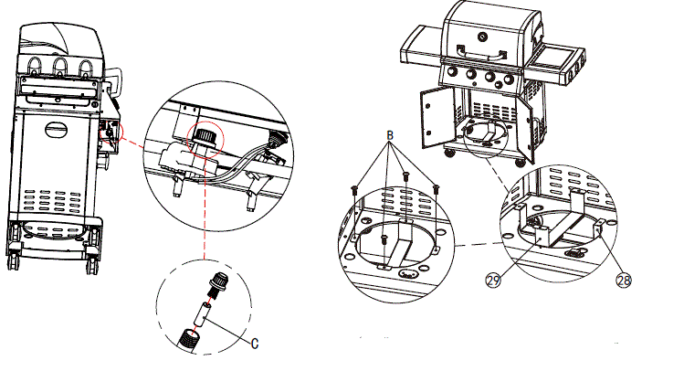 Royal-Gourmet-MG4001-Mirage-4-Burner-Gas-Grill-with-Side-Burner-fig-18