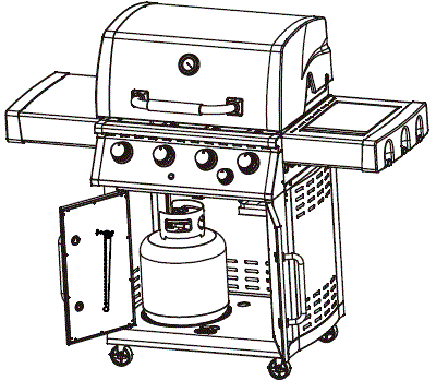 Royal-Gourmet-MG4001-Mirage-4-Burner-Gas-Grill-with-Side-Burner-fig-20