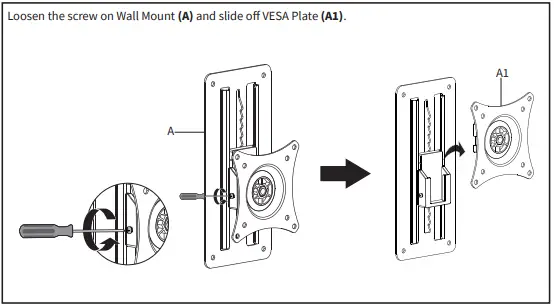 V I V O-MOUNT-VWKB1-Single-Monitor-Wall-Mount-Keyboard-Tray-Wall-Mount-fig-4