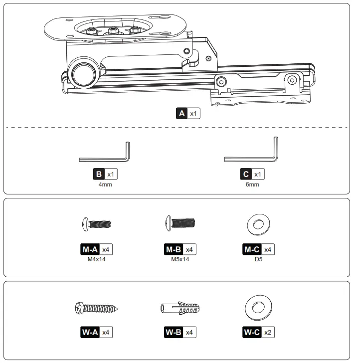 RICOO D0111 TV Ceiling Mount LED LCD - Fig3