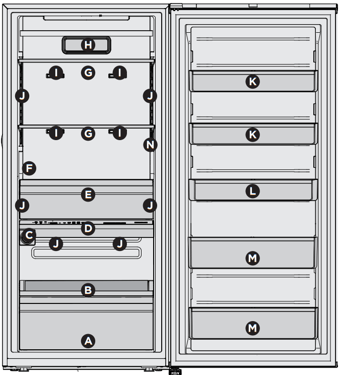 FRIGIDAIRE FPRU19F8WSS Column Refrigerator - FEATURES