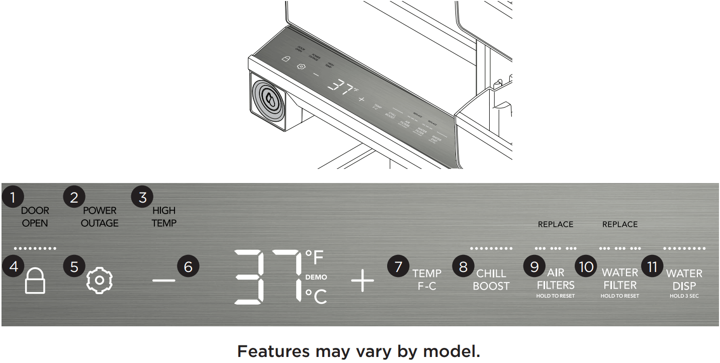 FRIGIDAIRE FPRU19F8WSS Column Refrigerator - Features may