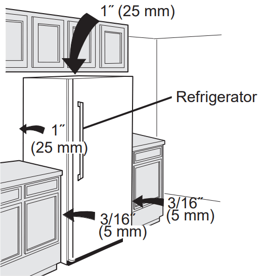 FRIGIDAIRE FPRU19F8WSS Column Refrigerator - Installation