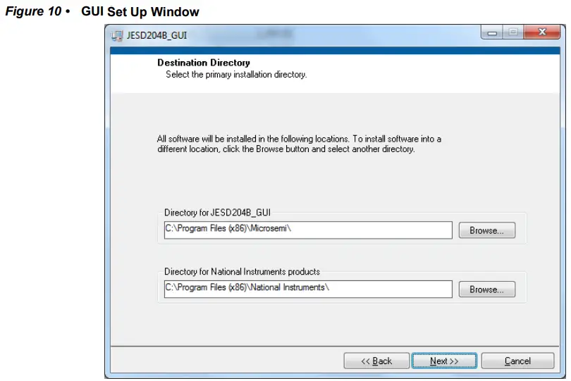 Microsemi DG0611 Implementing JESD204B Interface Using SmartFusion2 - Set Up Window