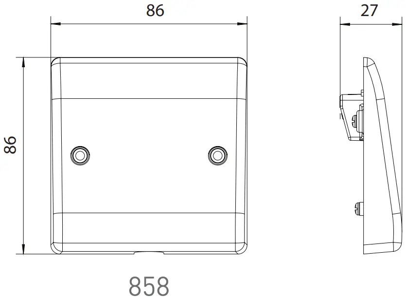 BRITISH GENERAL 858 Flex Outlet Plate - Line Diagrams