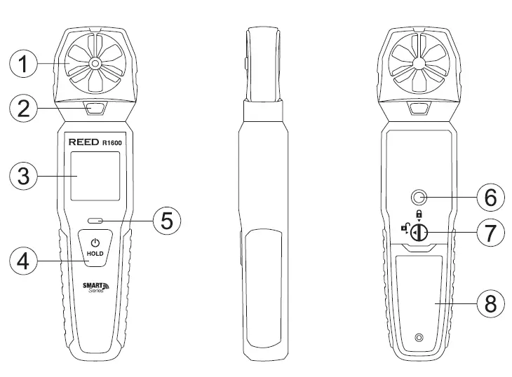 REED-Instruments-R1600-Smart-Series-Vane-Anemometer-Bluetooth-fig-1