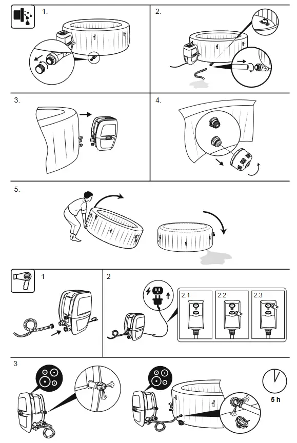 Coleman S100204 Portable Hot Tub with Heated Water System - Fig 3