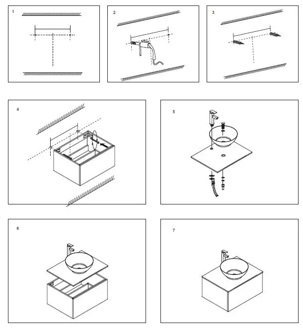 Lyfco Cumulus 800 Sink Cabinet with Bowl FIG-2