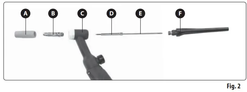 EXTOL 8798271 TIG Torch - ASSEMBLY 1