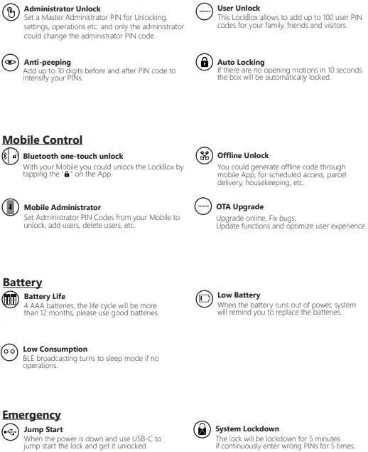 Omuark SOLO Series LockBox Smart Digital Key Safe Lock Box-FIG3