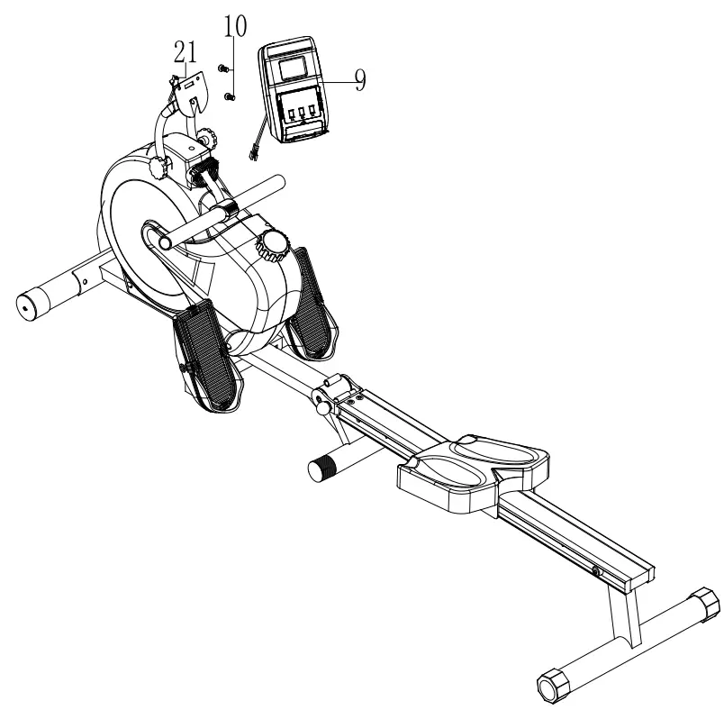 MARCY RM413 Motion Rower - Connect the computer