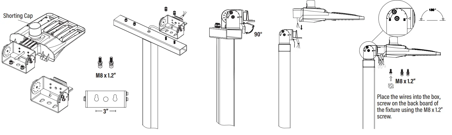 SUNCO LIGHTING WP-80W-5K-1PK LED Stealth Fixtures - parts 1