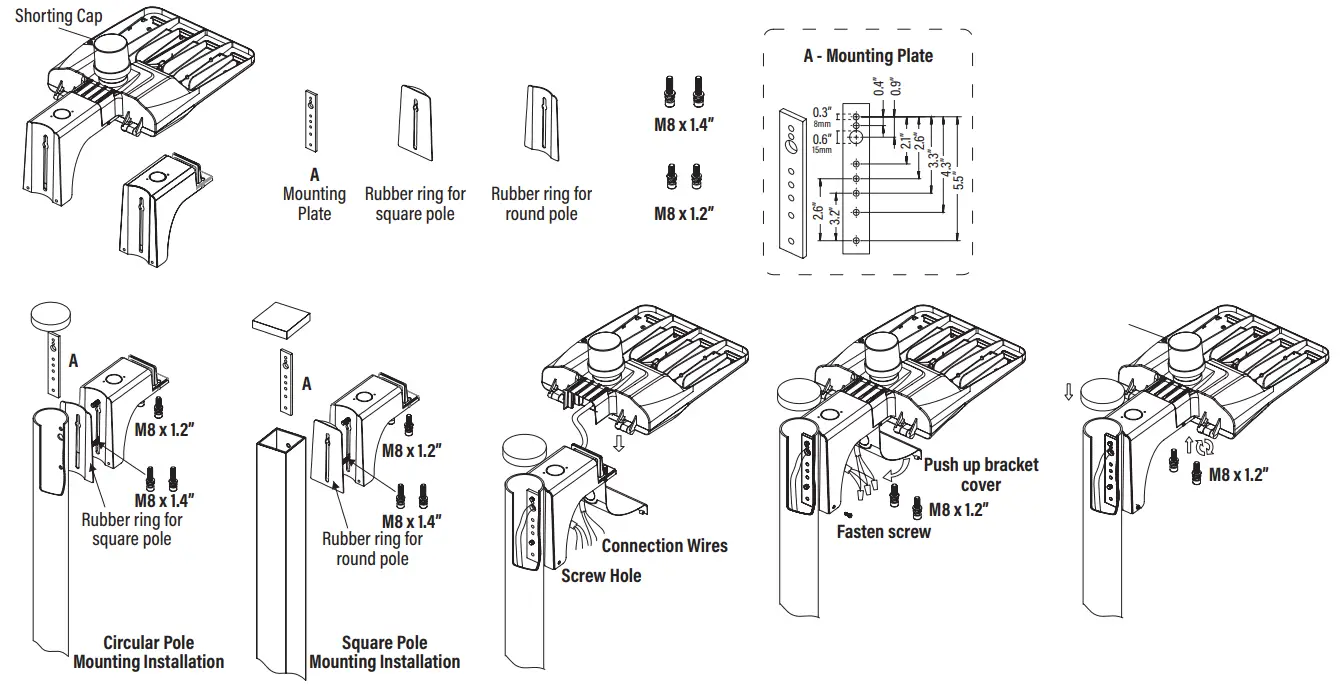 SUNCO LIGHTING WP-80W-5K-1PK LED Stealth Fixtures - parts 4