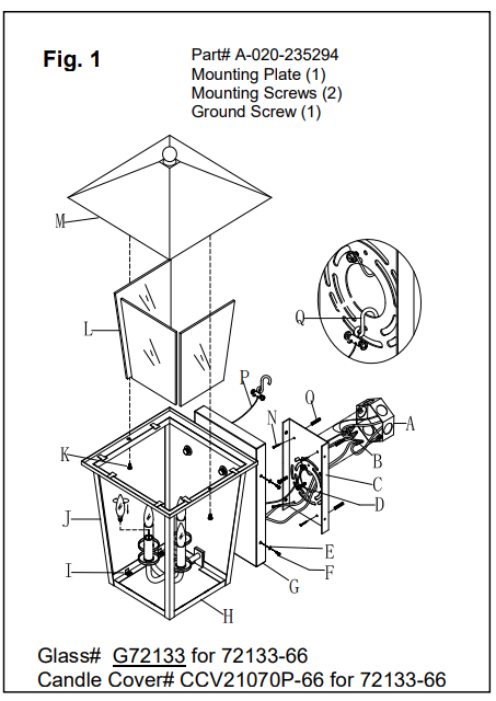 american lighting association 72133-66 Minka Lavery Outdoor Wall Lantern - Fig 1