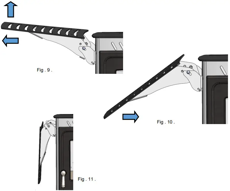 ARADA BK 772 Garden Heater - Folding Of Extended Shelves