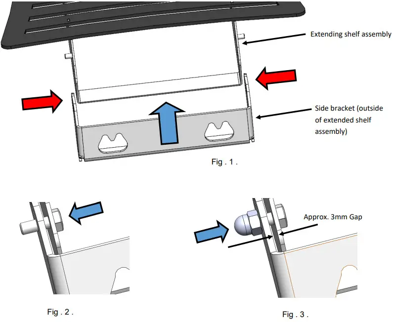 ARADA BK 772 Garden Heater - extending shelf