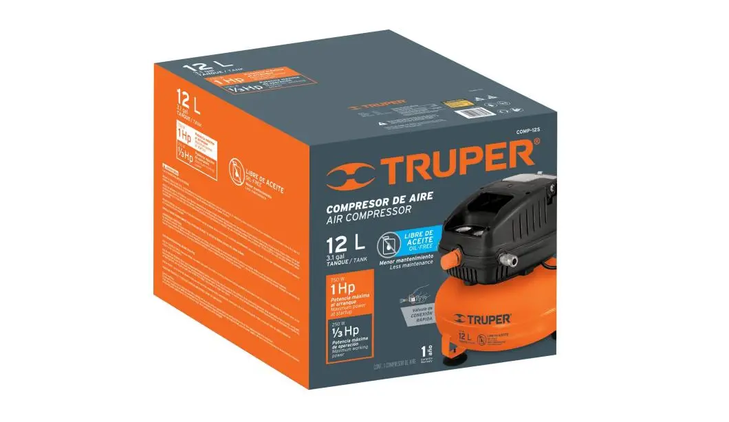Truper Comp-12s 13824 Oil Free Air Compressor User Manual Truper Comp-12s 13824 Oil Free Air Compressor User Manual