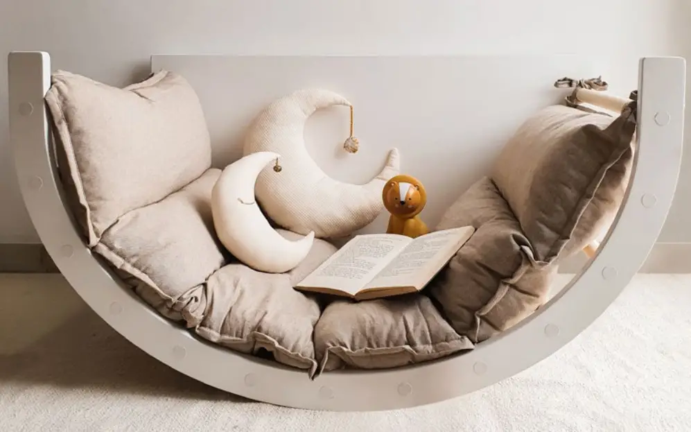 FITWOOD LUOTO Climbing Arch Wooden Montessori Rocker Set