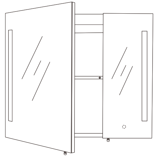 JimsMaison JMASMC06-3026X LED Mirror Cabinet