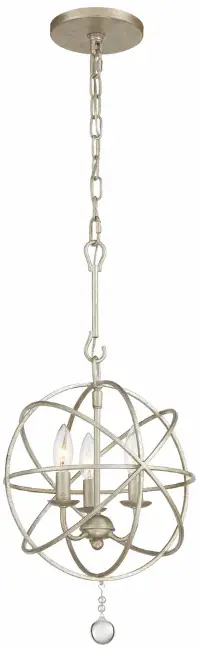CRYSTORAMA 9225-EB Solaris Three Light Mini Chandelier