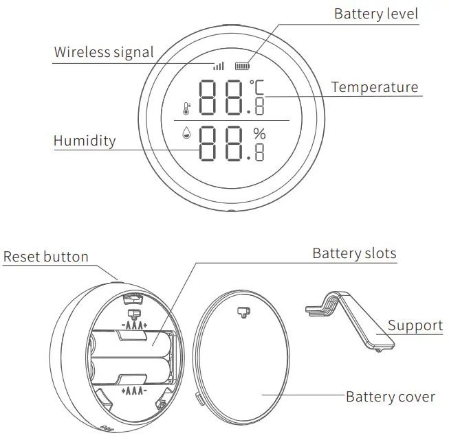 IMOU IOT ZTM1 EU Wireless Temperature and Humidity Detector - Description