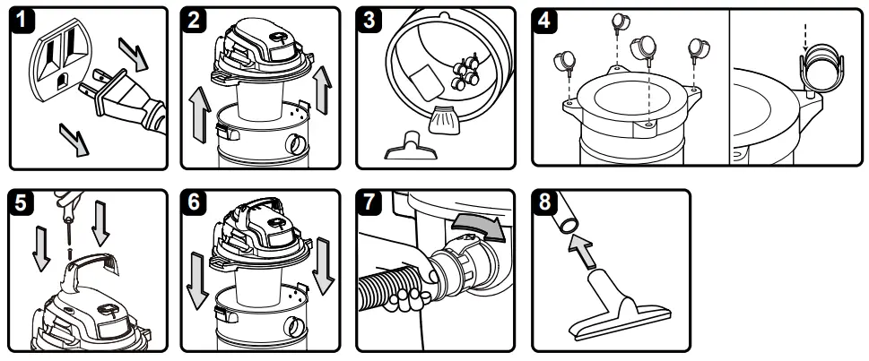 Vacmaster VOC507S Dry and Wet Vacuum Cleaner - GENERAL ASSEMBLY