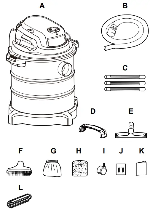 Vacmaster VOC507S Dry and Wet Vacuum Cleaner - UNPACKING