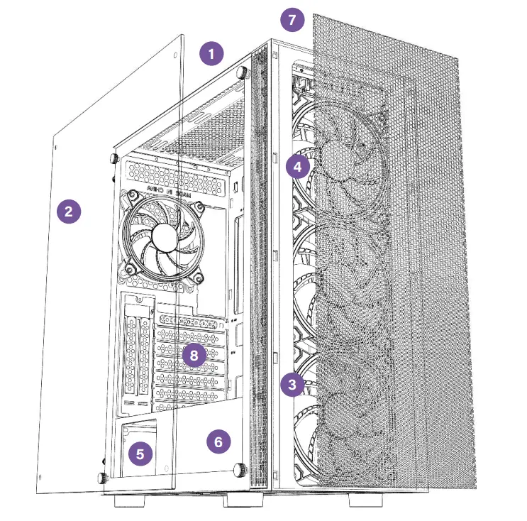 Pc Case General Diagram