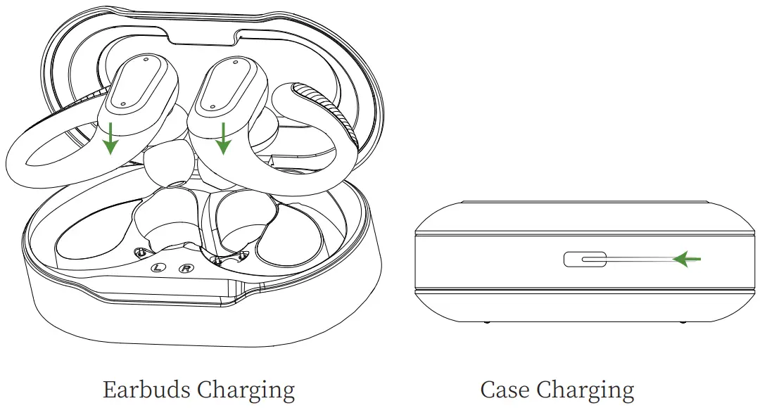 Kuizil Q76 TWS Headphones - Case Charging