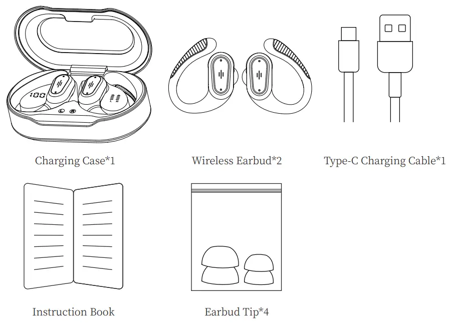 Kuizil Q76 TWS Headphones - Product Contents