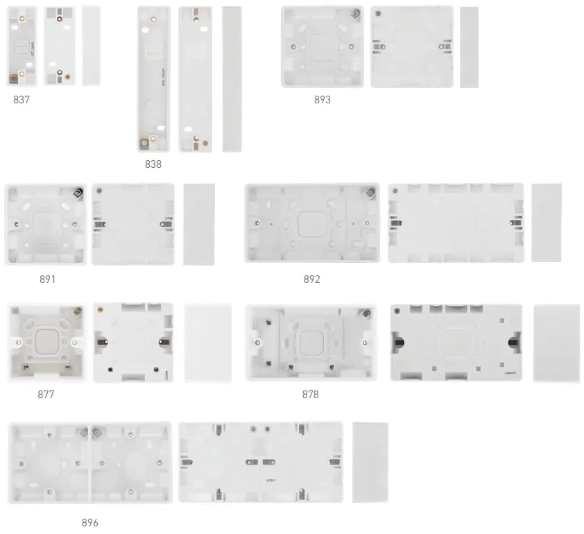 BG ELECTRICAL 837 01 Surface Boxes - Product Images