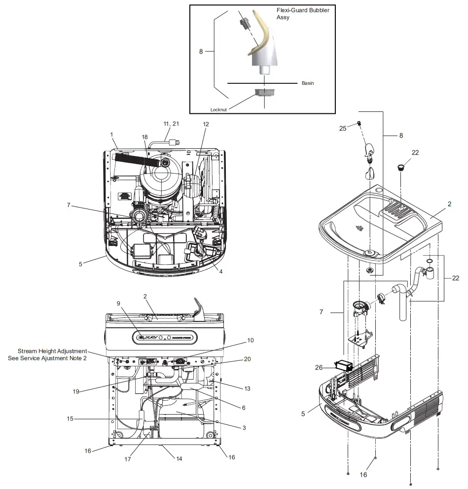 Elkay Latin America LZO8WSS2KWN Bottle Filling Station and Cooler - Replacement