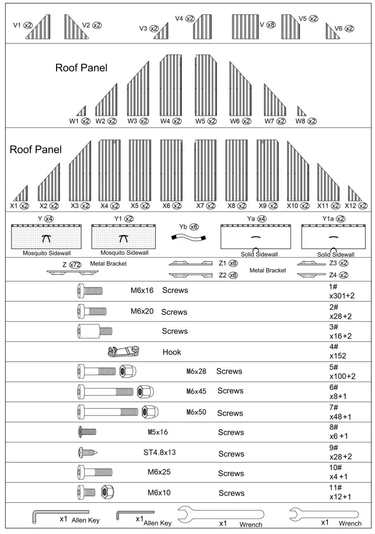 domi outdoor living 12 Foot x18 foot Hardtop Gazebo with Double Roof - Fig 3