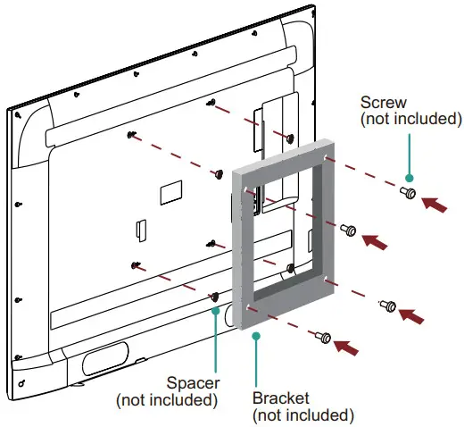 Hisense 65U6K U6 Series 4K Mini LED ULED Google TV - mount bracket