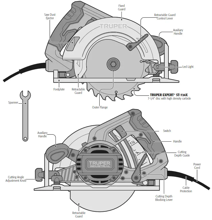TRUPER SICI-7-1-4N4 Circular Saw - Parts
