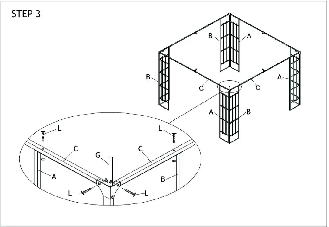 Outsunny 01-0153 Garden Pavilion Tent Shelter 5