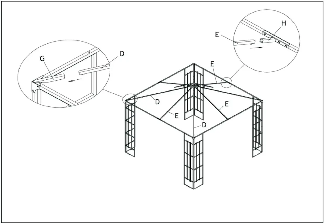Outsunny 01-0153 Garden Pavilion Tent Shelter 7
